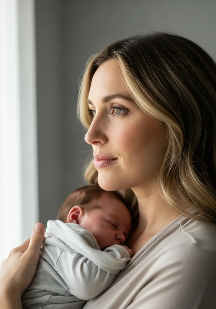 Mother holding her baby, supported by medical liability lawyers for women