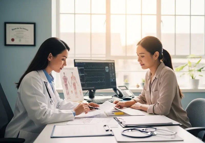 Medical mistake lawyer reviewing a delayed diagnosis with a patient