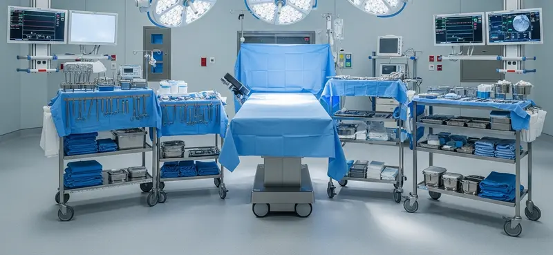 Negligence medical lawyers investigating surgical errors in an operating theatre
